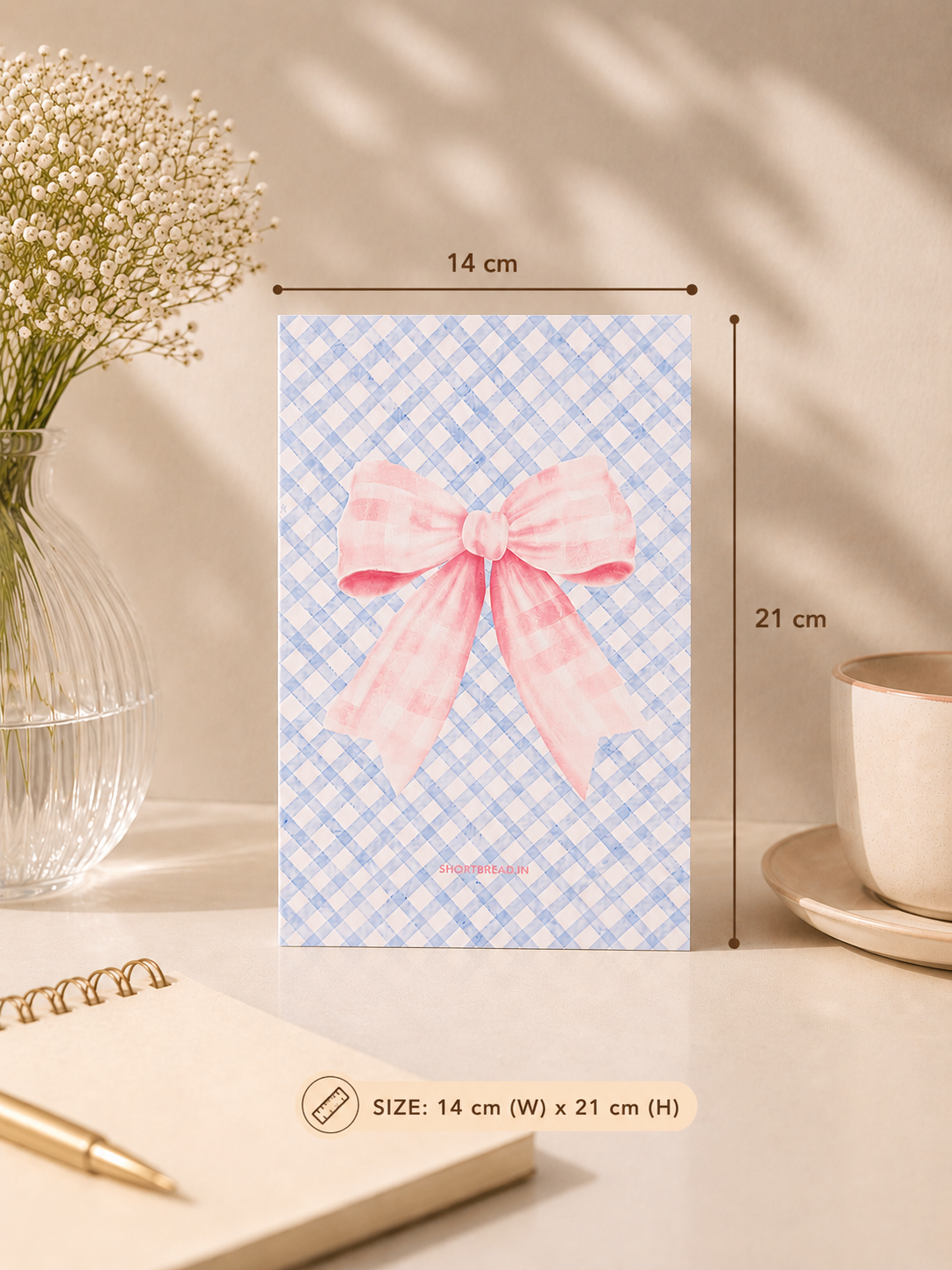 Blue Gingham Bow