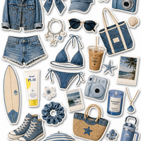Denim Blue - Journal Stickers