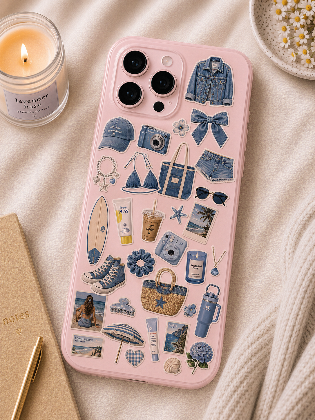 Denim Blue - Journal Stickers