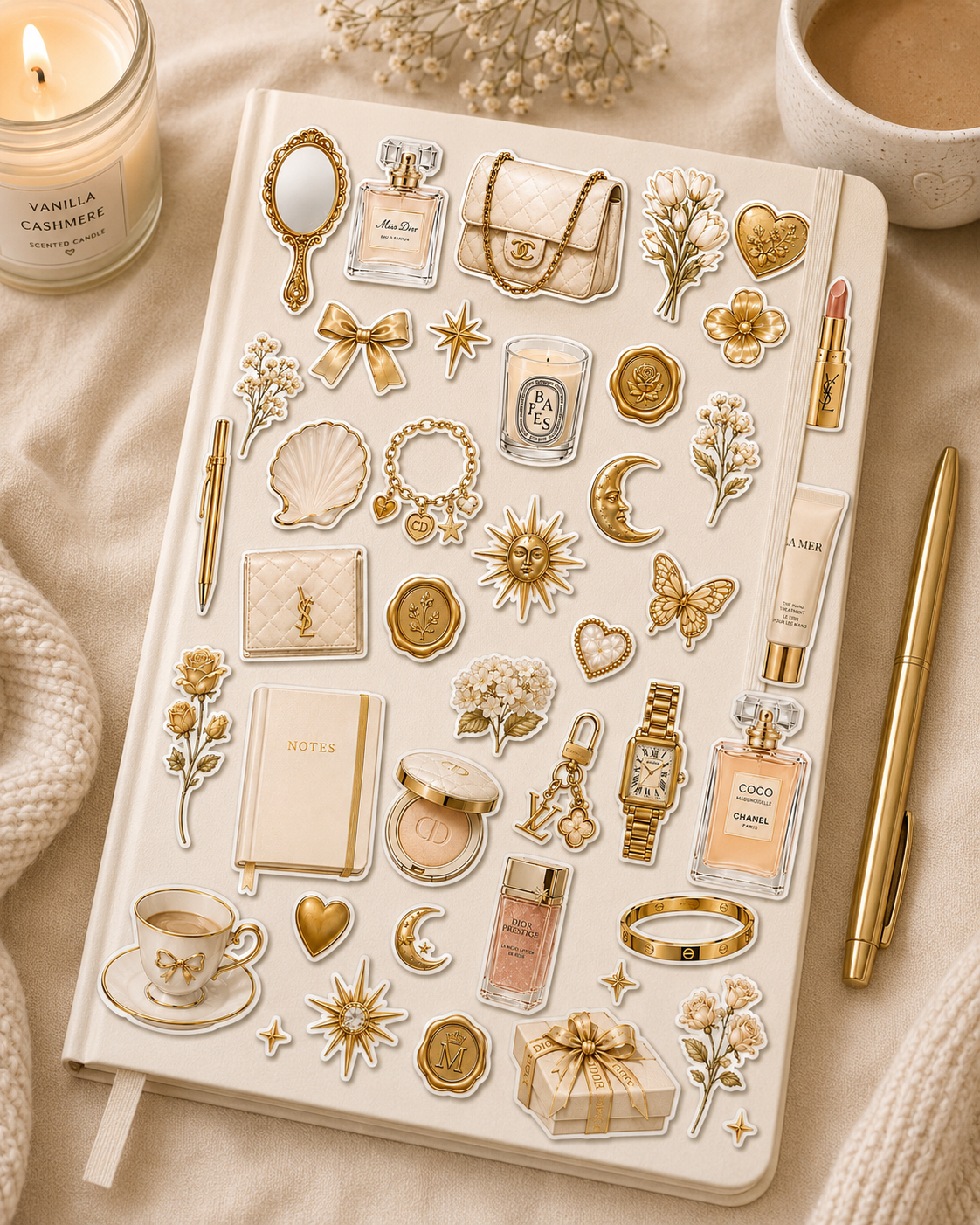 Gold - Journal Stickers