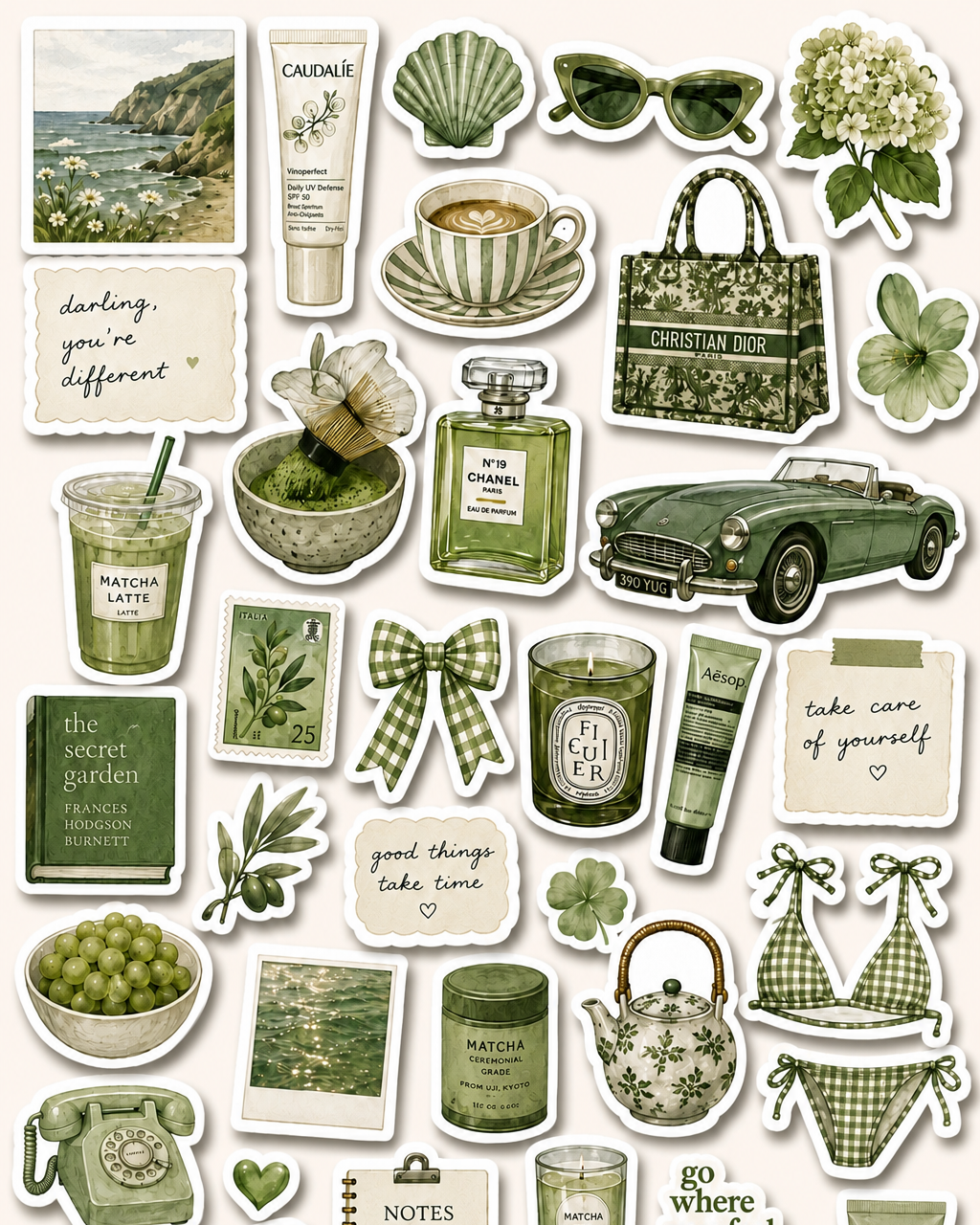 Green - Journal Stickers