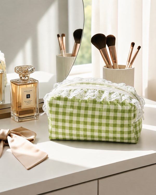 Green Checks - Pouch