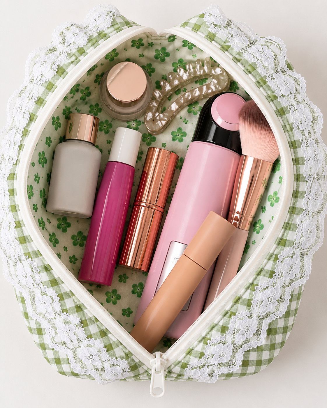 Green Checks - Pouch