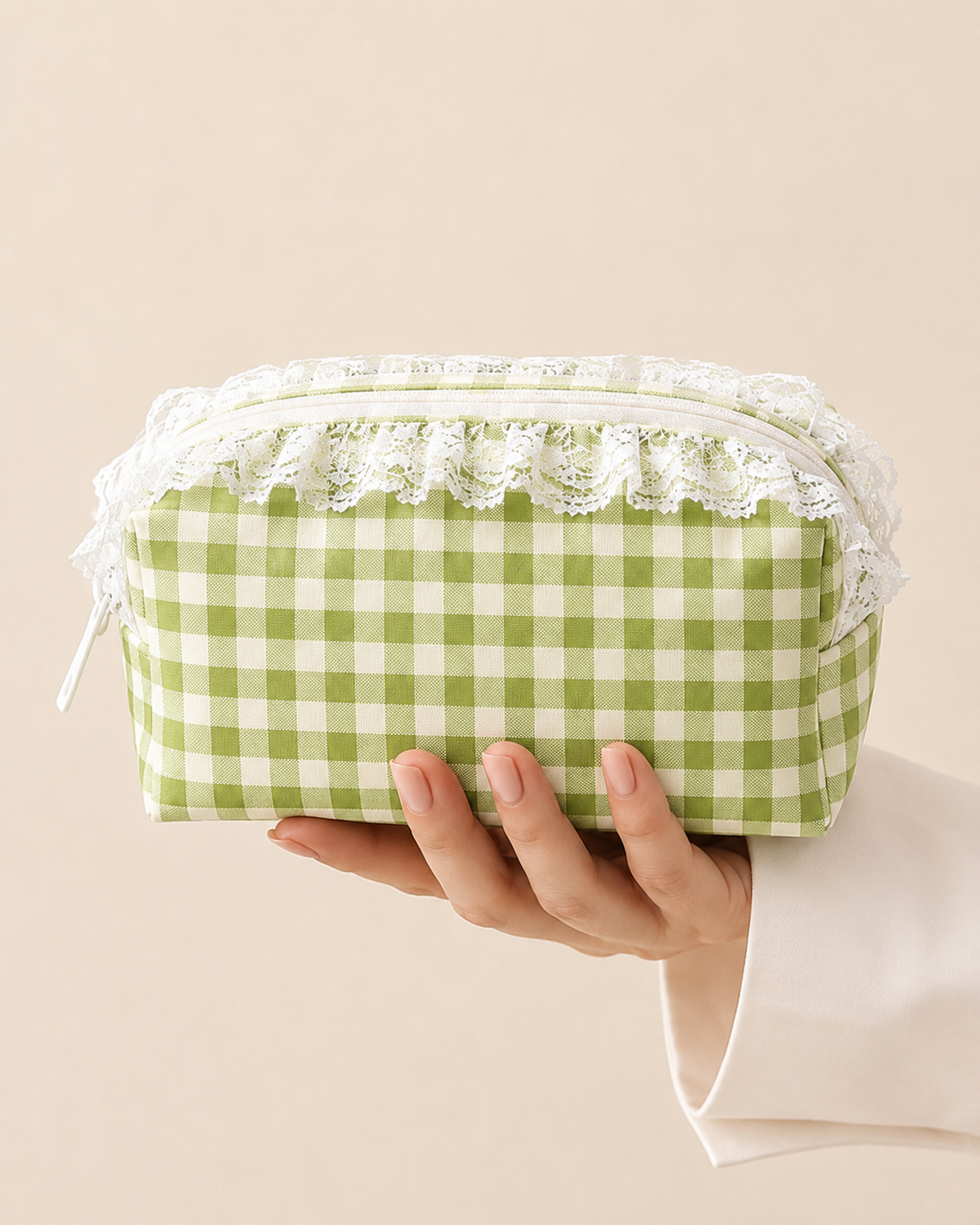 Green Checks - Pouch