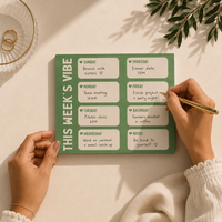 Weekly Planner Pad Green