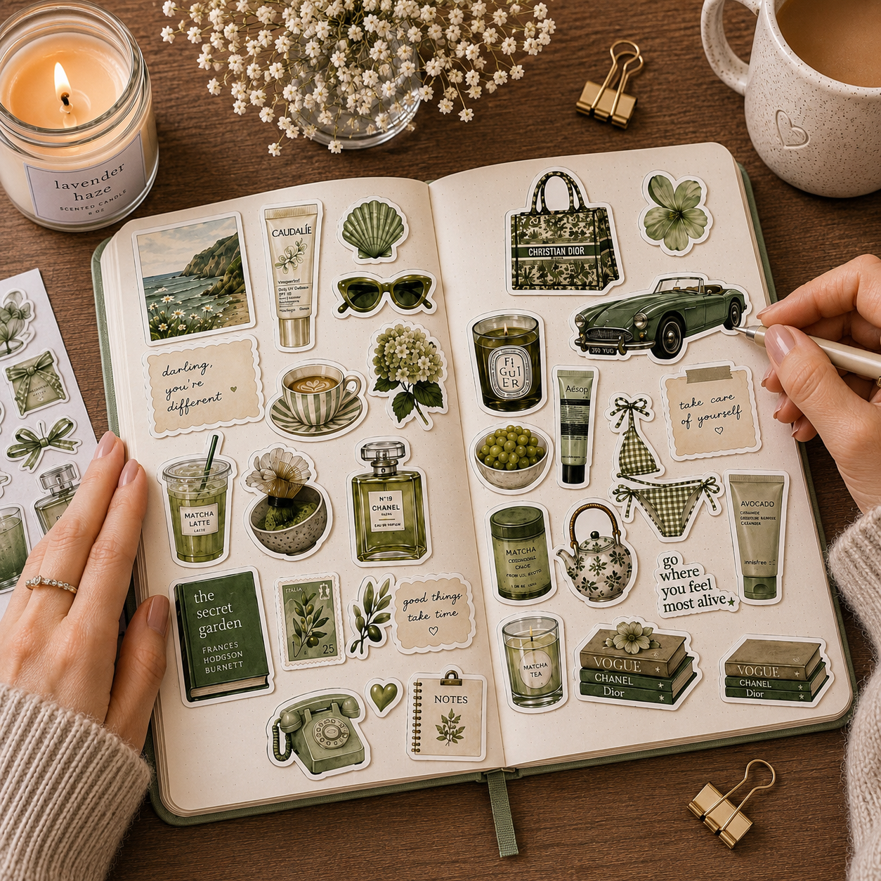 Green - Journal Stickers