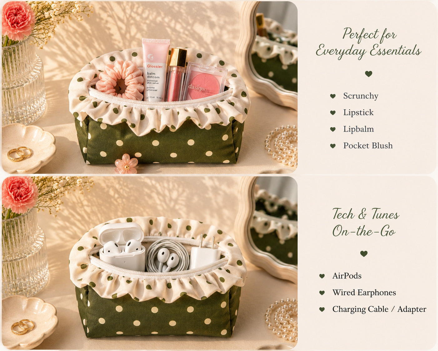 Mini Pistachio Cream - Polka Pouch