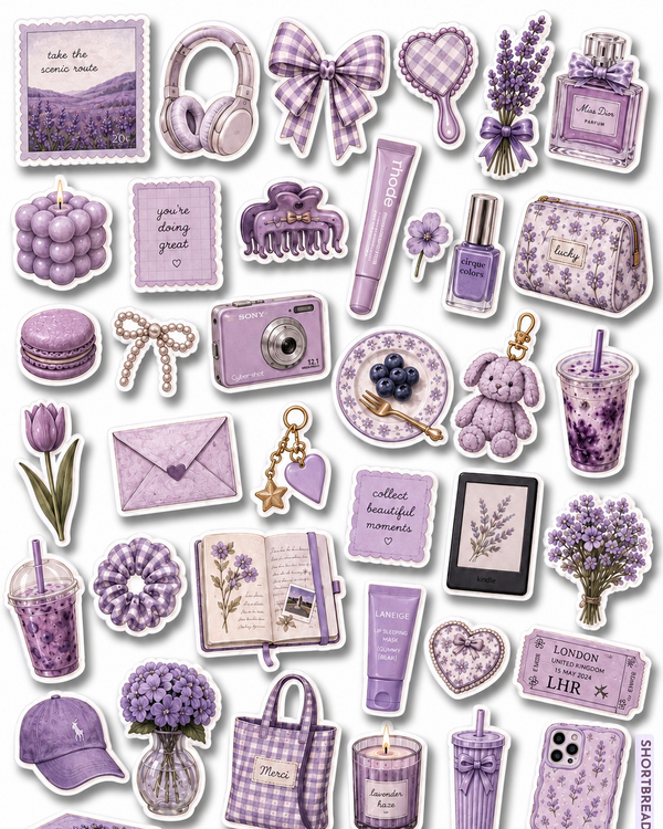 Lavendar - Journal Stickers
