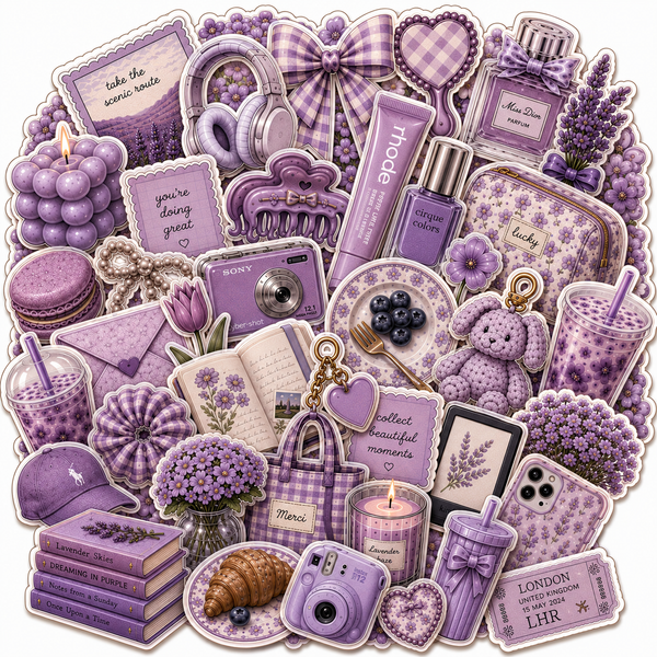 Lavendar - Journal Stickers