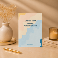 Life Is a Blank Canvas Mini Notebook - Creative Journal
