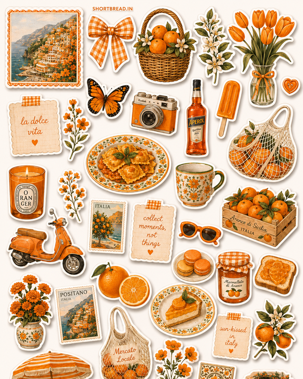 Orange - Journal Stickers