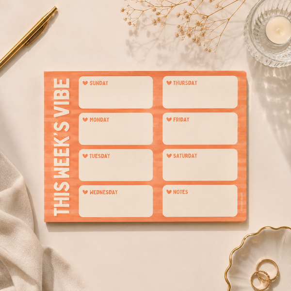 Weekly Planner Pad Orange