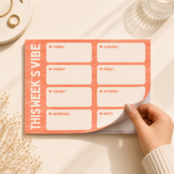 Weekly Planner Pad Orange