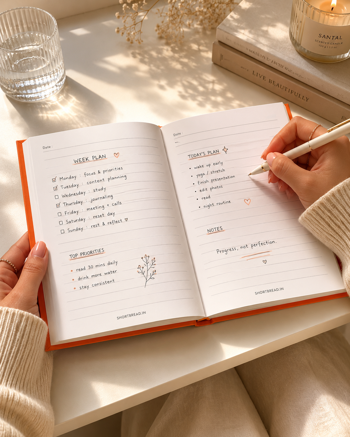 Progress Over Perfection – Hardbound Notebook
