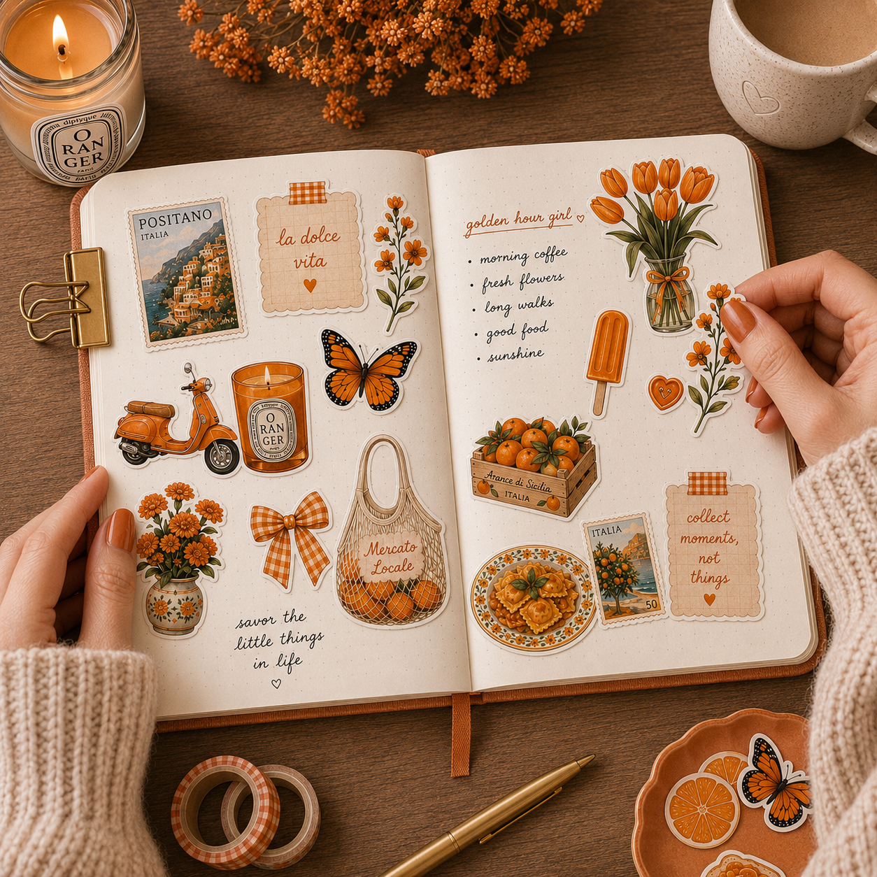 Orange - Journal Stickers