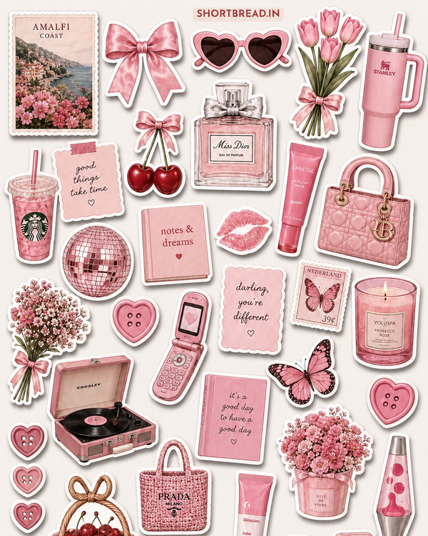 Pink - Journal Stickers