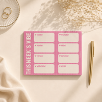 Weekly Planner Pad Pink