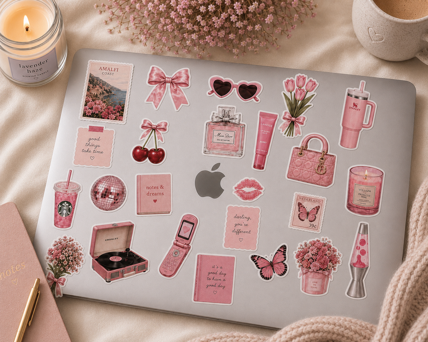 Pink - Journal Stickers