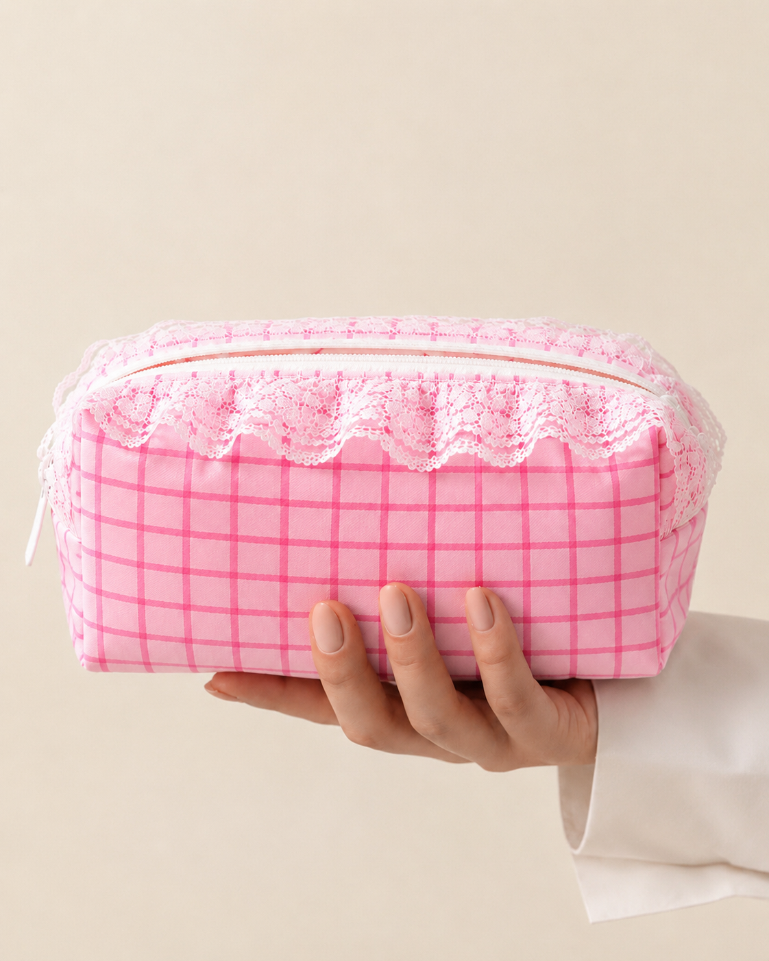 Pink Checks - Pouch