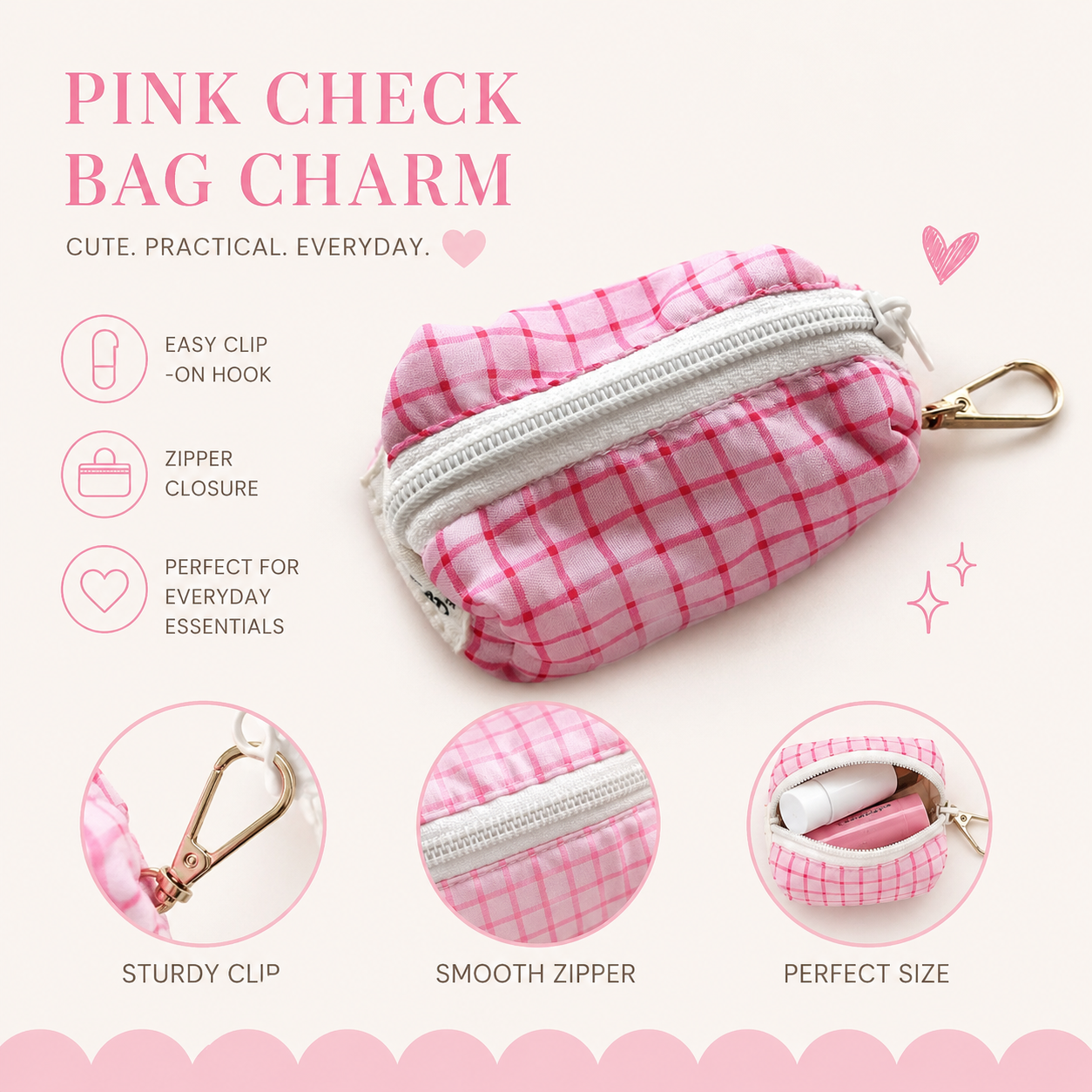 Bag Charm - Pink