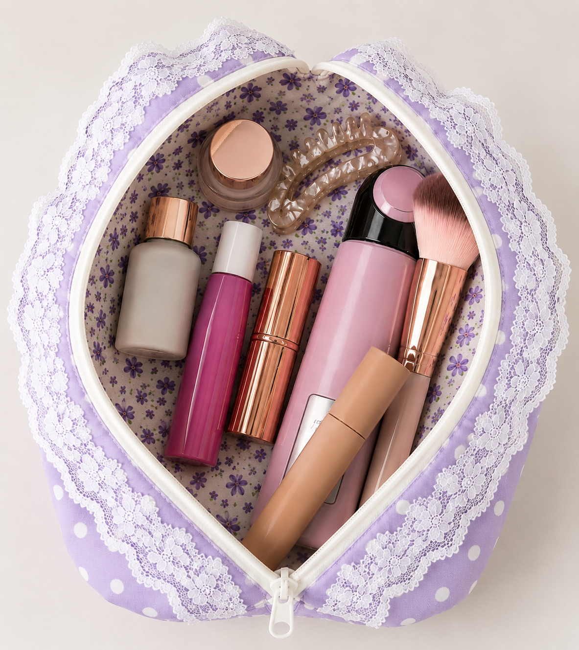 Purple Polka - Pouch