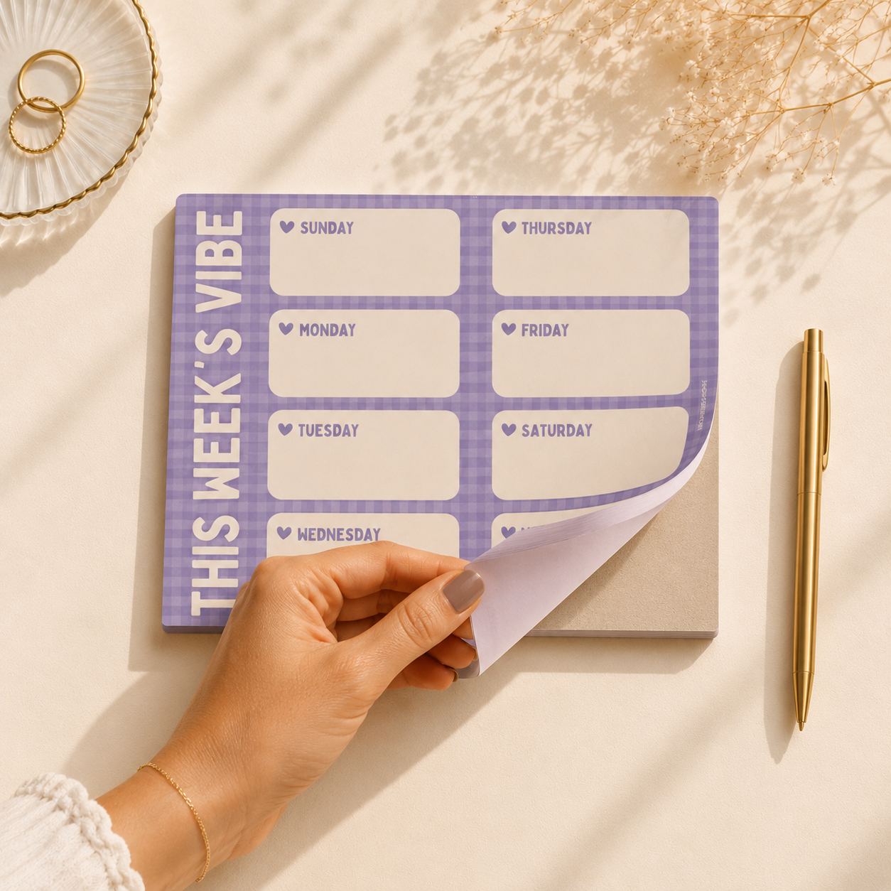 Weekly Planner Pad Purple