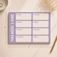 Weekly Planner Pad Purple