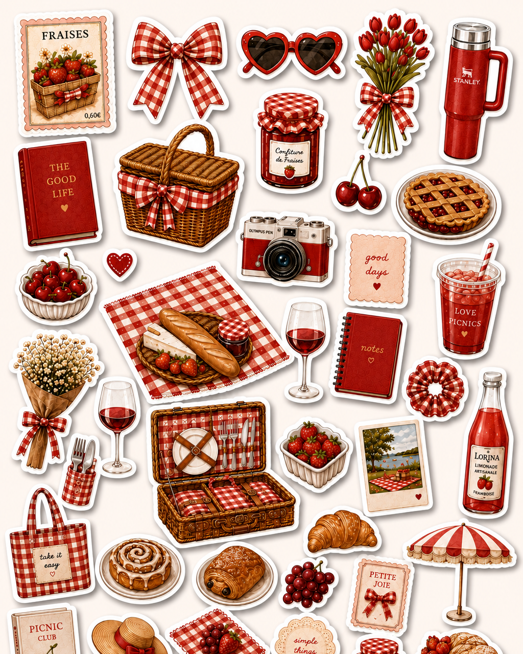 Red - Journal Stickers