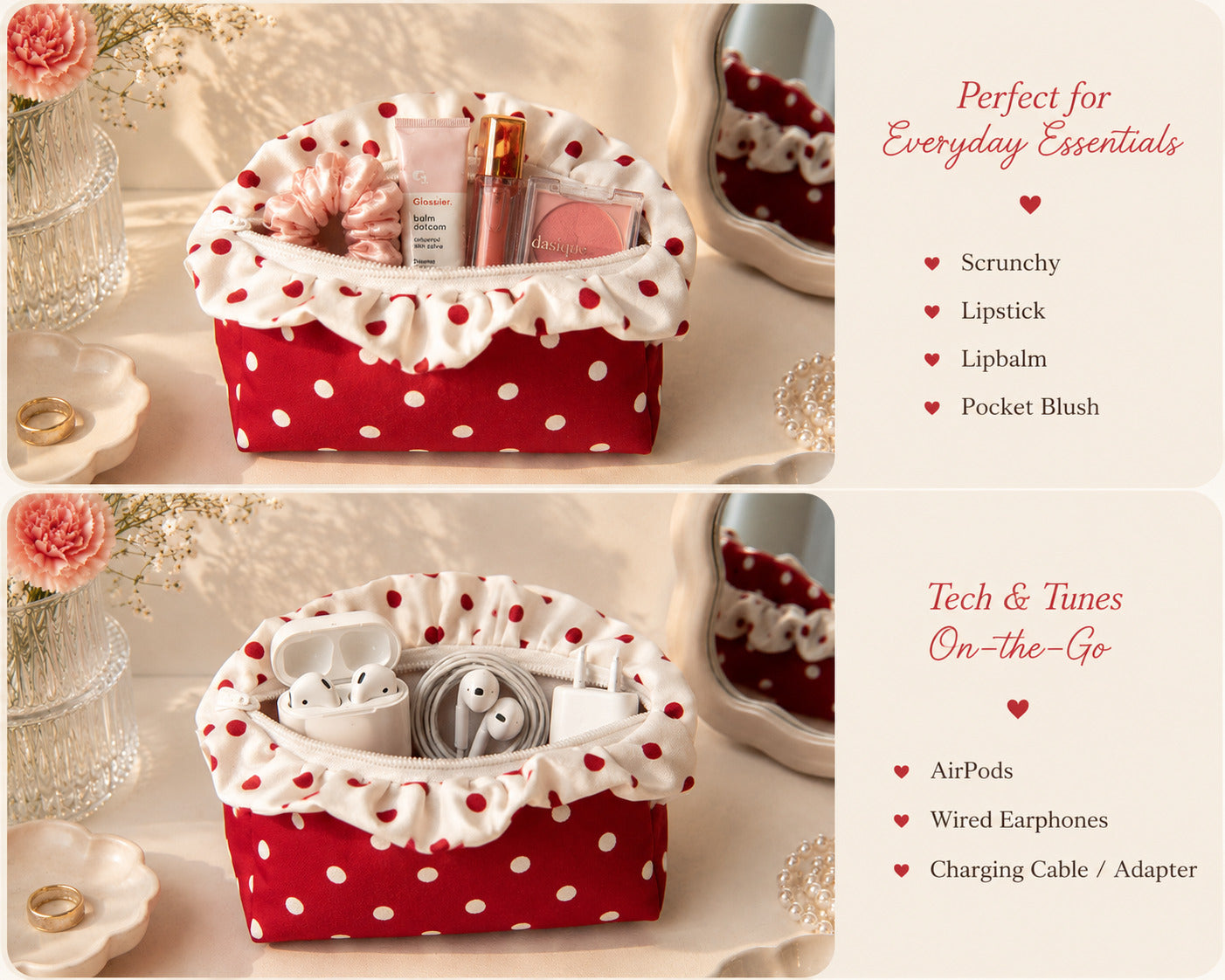 Mini Red Velvet - Polka Pouch