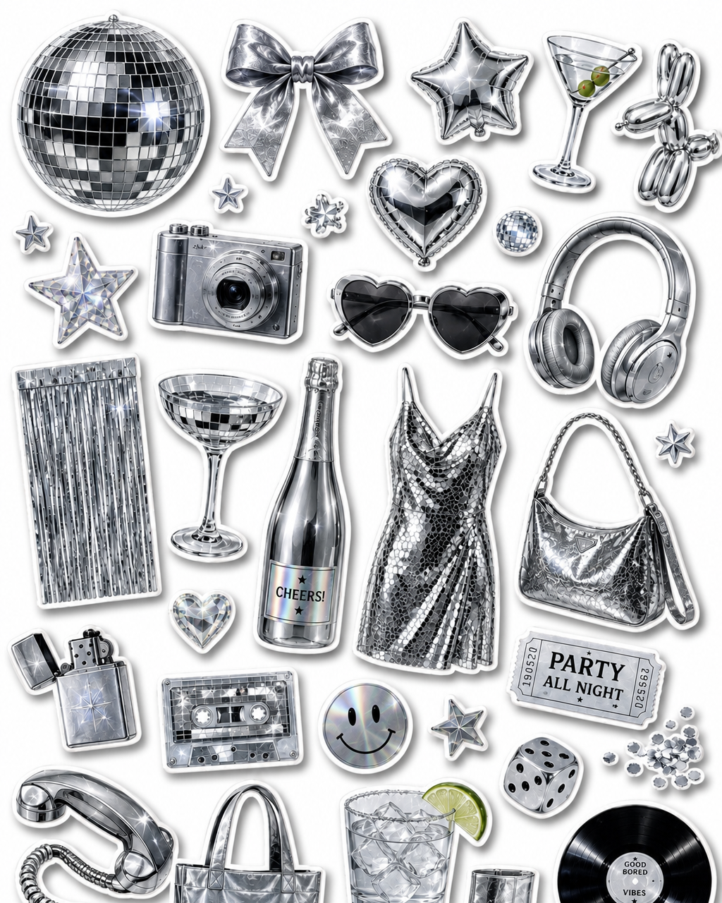 Silver - Journal Stickers