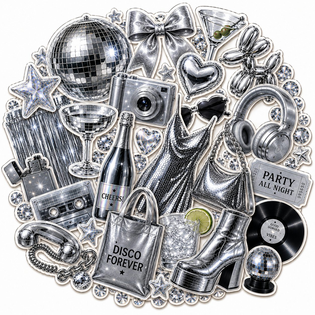 Silver - Journal Stickers
