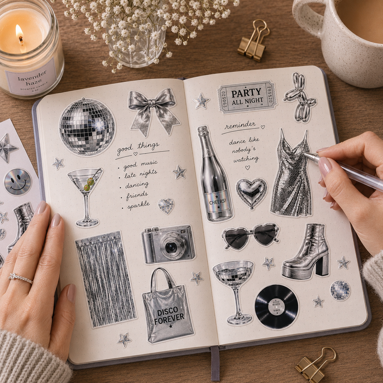 Silver - Journal Stickers