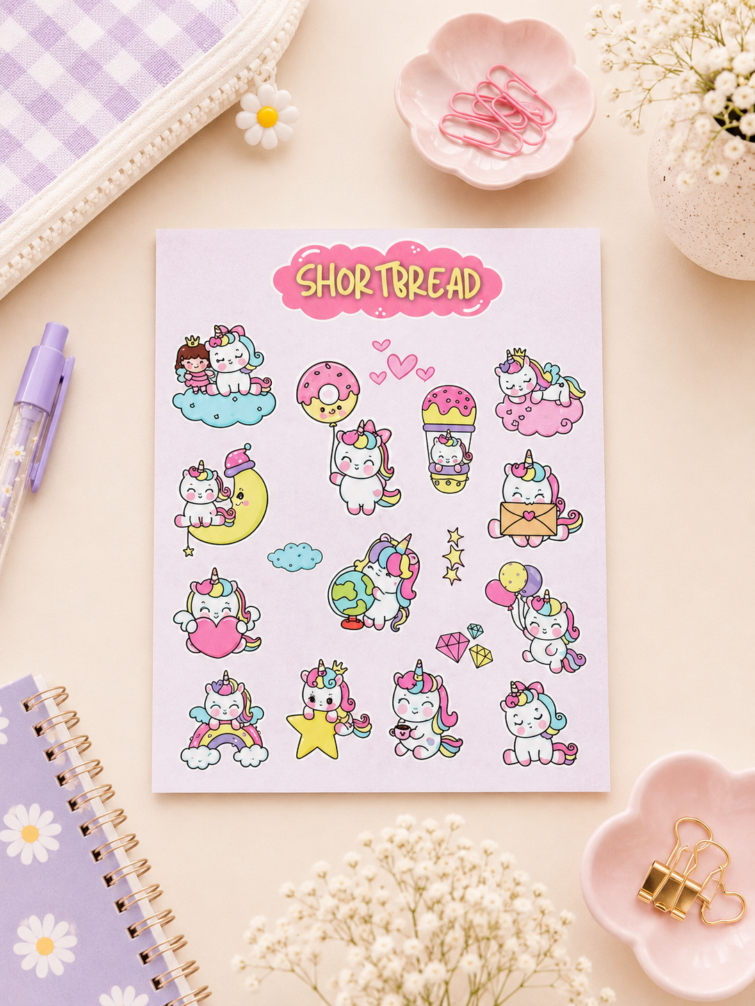 Cute Unicorn - Kawaii Sticker