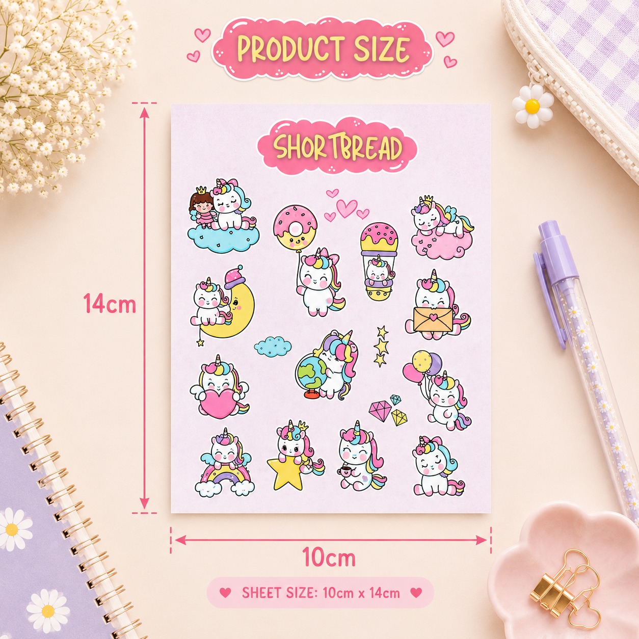 Cute Unicorn - Kawaii Sticker