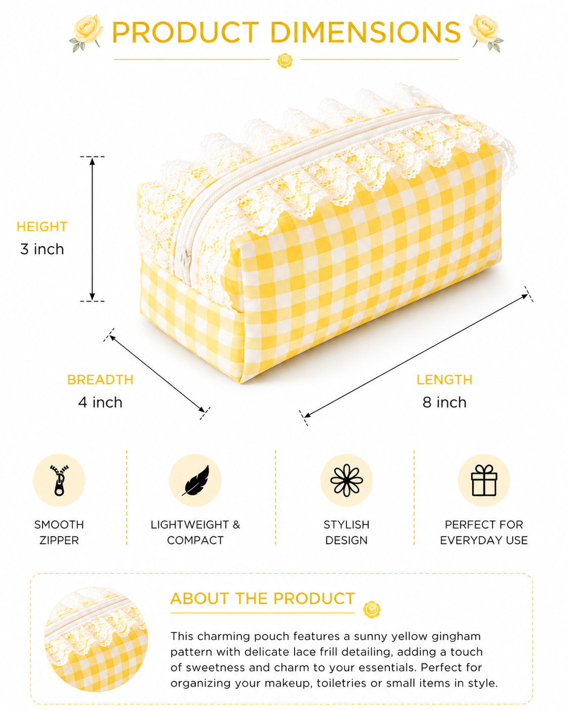 Yellow Checks - Pouch
