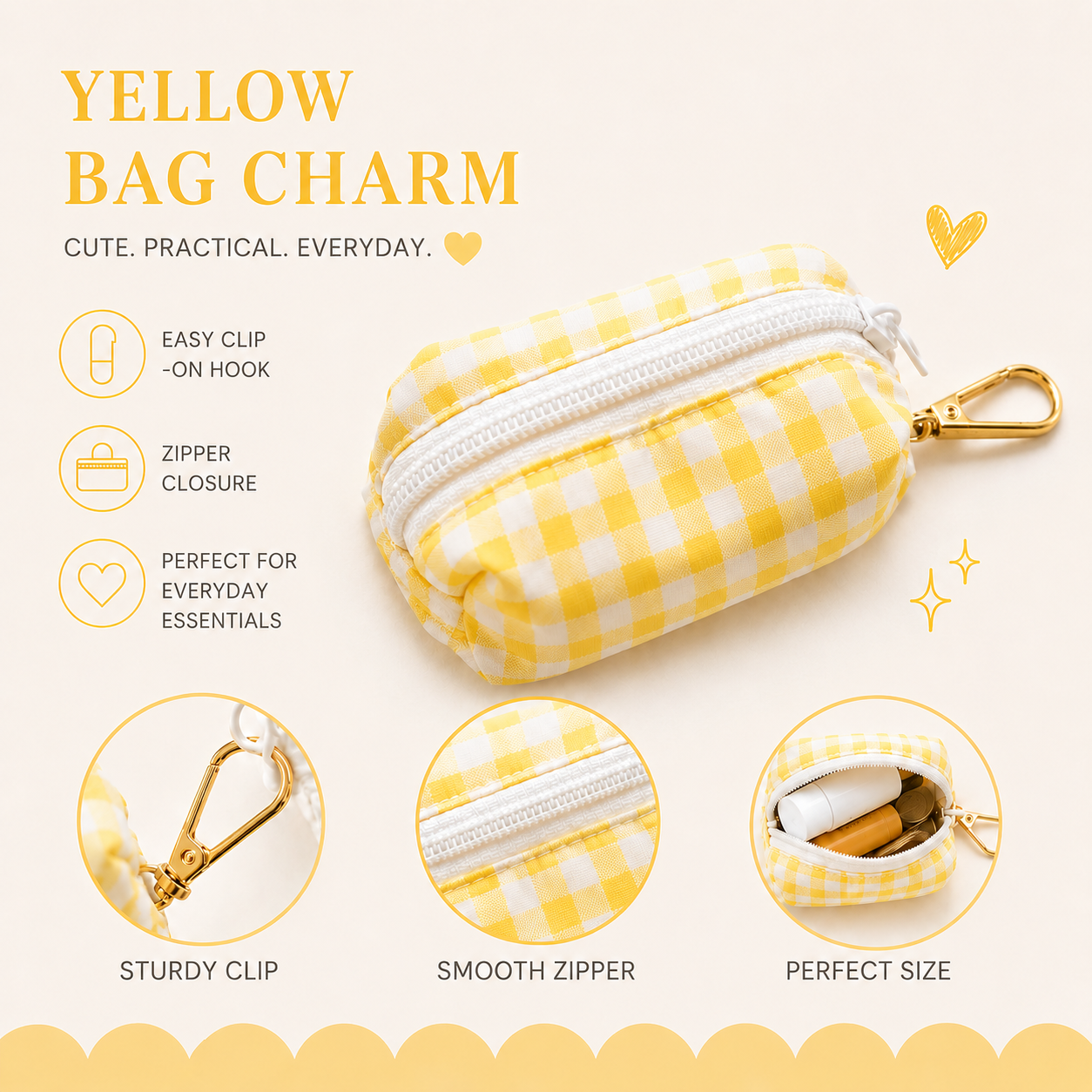 Bag Charm - Yellow